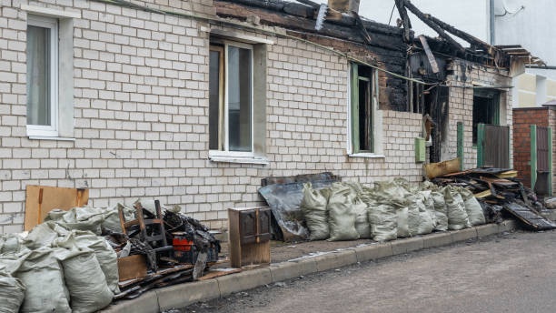 Professional Fire Damage Removal technician working in Bethesda, MD